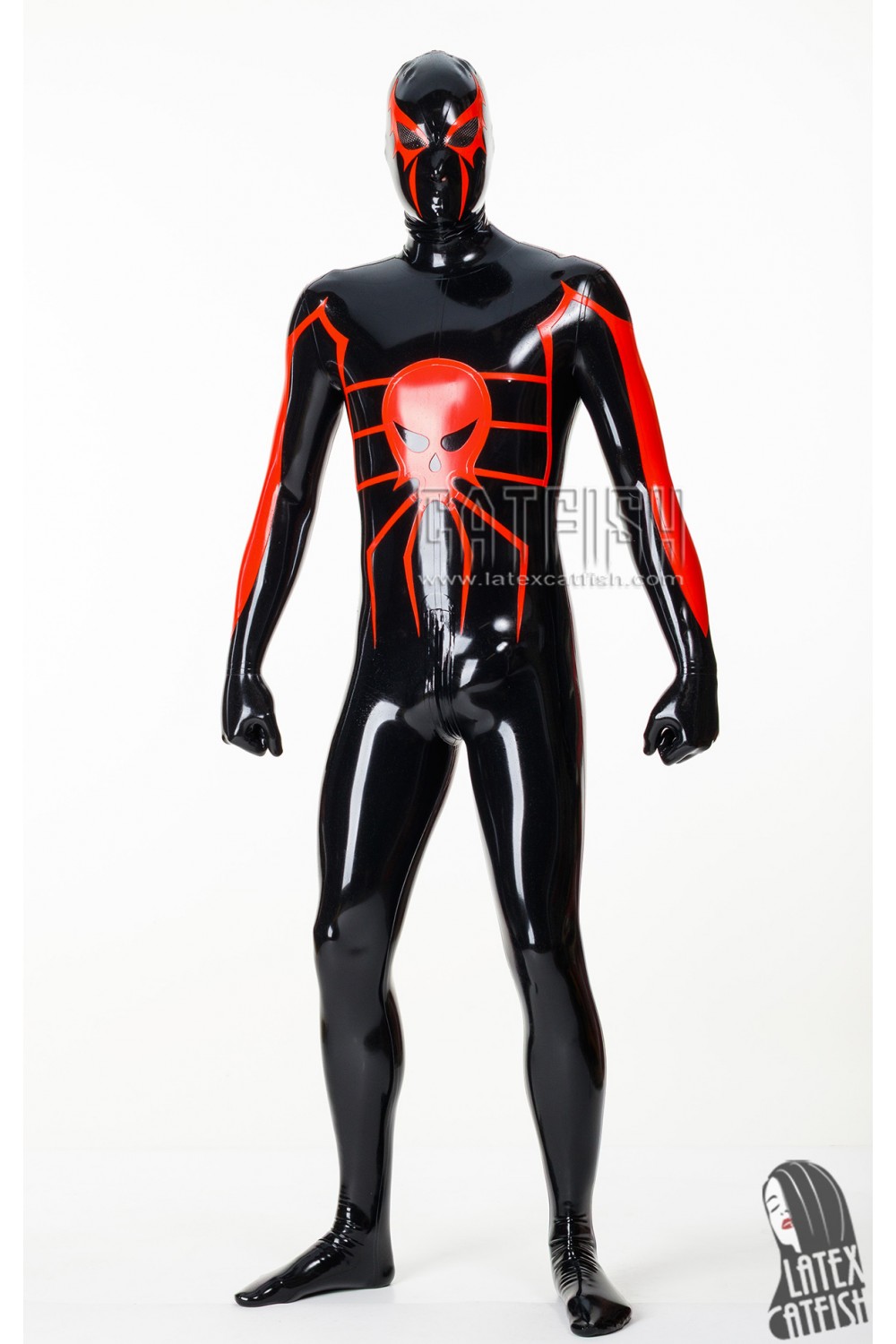Men's 'Arachne' Spidey Pattern Latex Costume Catsuit Men's 'Arachne' Spidey Pattern Latex Costume Catsuit