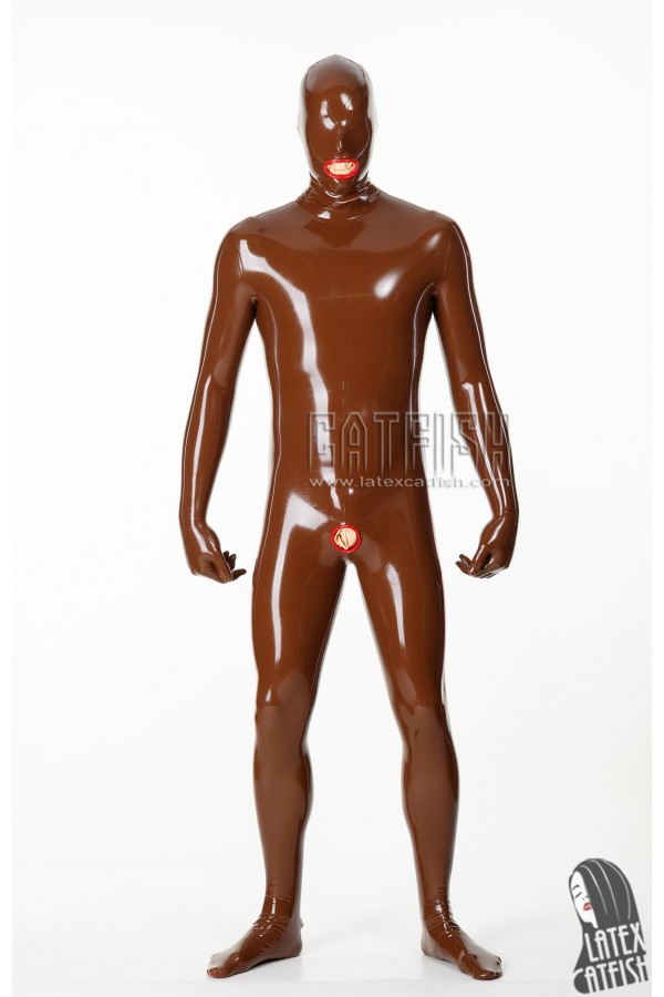 Men's 'Express Pass' Latex 3-Condoms Catsuit