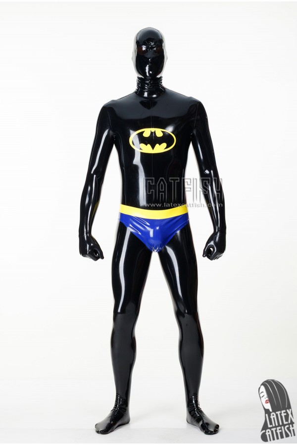 Cosplay Bat Man Latex Catsuit