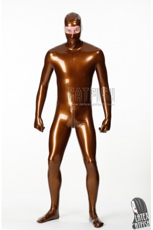 Men's Latex Eyes Entry Catsuit
