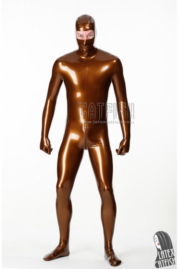 Men's Latex Eyes Entry Catsuit