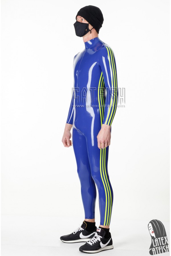 Men's '3-Trims' Latex Catsuit