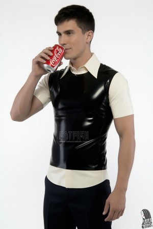 Latex Short-Sleeved Jerkin Top