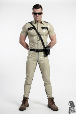 'Police' Style Latex Uniform Shirt