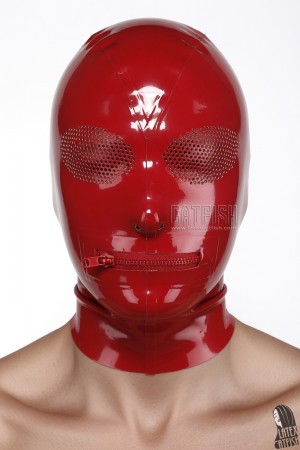 Alien Insecto Latex Hood With Mouth Zipper