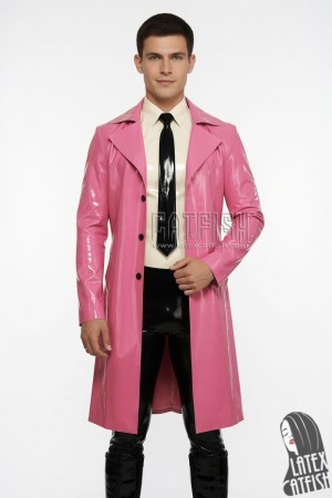 Men's Latex Trench Coat