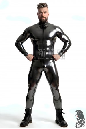 Men's Standard Front Zipper Latex Catsuit