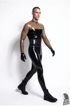 Transparent Torso Latex Catsuit