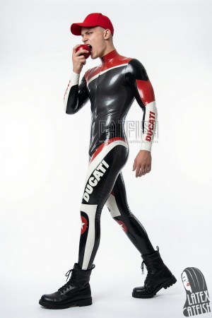 Brand Name MotoGP Biker Latex Catsuit Version 13