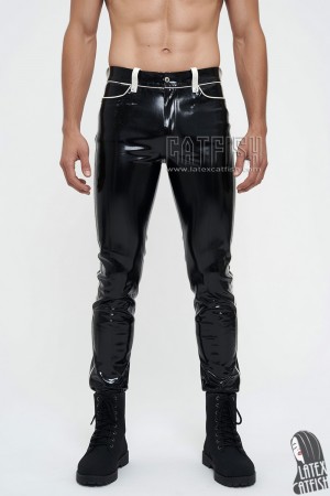 Latex Trooper Style Jeans
