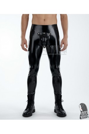 Codpiece Leggings With Side Stripes