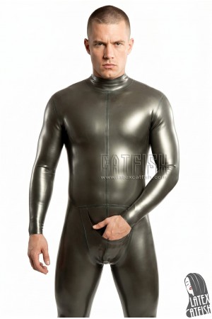 Men's 'Pouch' Zipperless Latex Catsuit