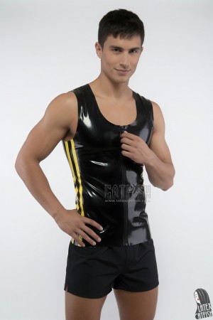 Latex Side-Striped Singlet