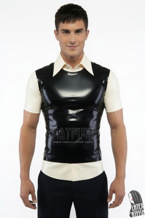 Latex Short-Sleeved Jerkin Top