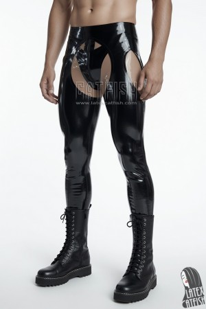 'Peek-a'Boo' Latex Leggings