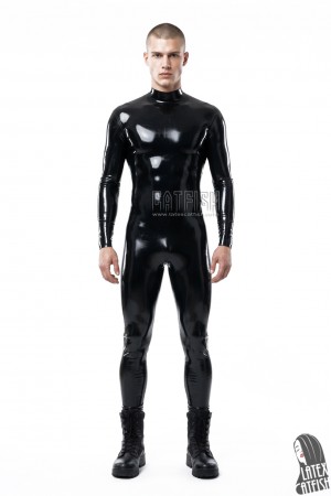 Men's Standard Back Zipper Latex Catsuit