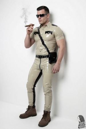 'Police' Style Latex Uniform Shirt