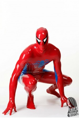 Men's 'Spider-Man Streaker' Total Coverage Latex Catsuit