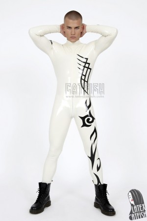 'Tattoo-1' Latex Catsuit