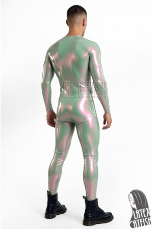 Men's Round Neck Latex Catsuit