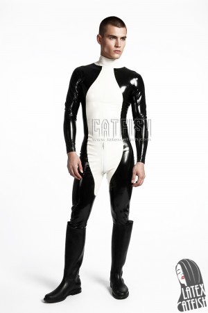 Ebony-Ivory Latex Catsuit