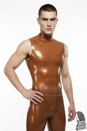 Men's Sleeveless Latex Jumpsuit