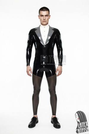 Men's 'Dapper Dan' Formal Look Latex Catsuit