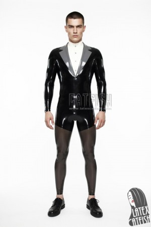 Men's 'Dapper Dan' Formal Look Latex Catsuit