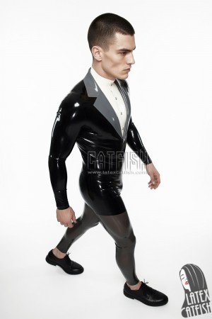 Men's 'Dapper Dan' Formal Look Latex Catsuit