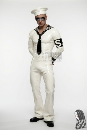 Men's 'Anchors Aweigh' Latex Sailor Suit