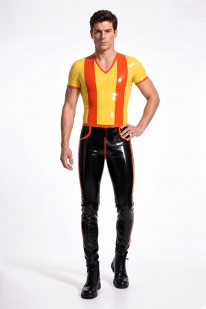 'Weekender' Short-Sleeved Latex Jumpsuit