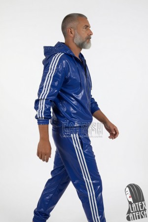 Men's Latex Hooded Sports Training Jacket