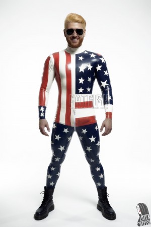 'USA Hooray' Latex Catsuit