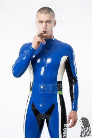 'R-100X' Moto Biker Latex Catsuit Model D