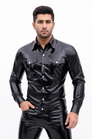 Latex Long-Sleeved Shirt