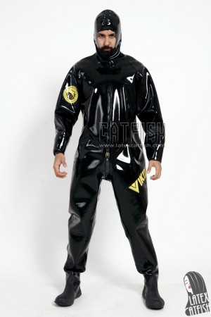 Heavy Duty Brand Name Latex Hooded Drysuit Diving Suit