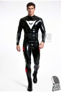 (stock clearance) Men's Moto Racing Biker Latex Catsuit