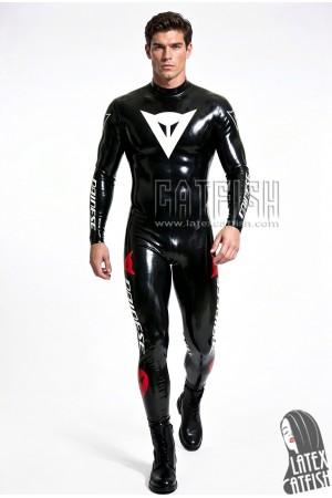 Men's Moto Racing Biker Latex Catsuit