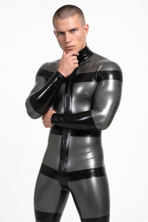 'Verti-Cross' Latex Catsuit
