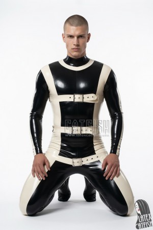 Men's 'Strapped In' Latex Gimp Catsuit