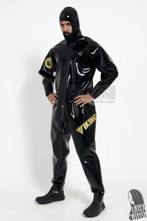 Heavy Duty Brand Name Latex Hooded Drysuit Diving Suit