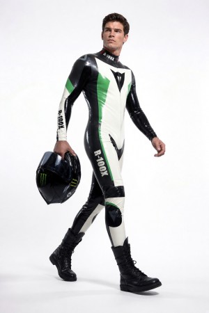 'R-100X' Branding MotoGP Biker Latex Catsuit Model E