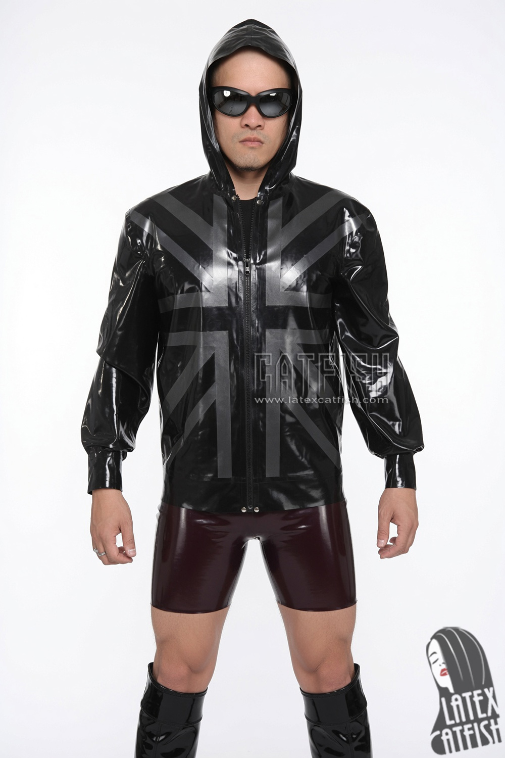 Men's 'Britannia' Latex Hoodie Jacket Men's 'Britannia' Latex Hoodie Jacket