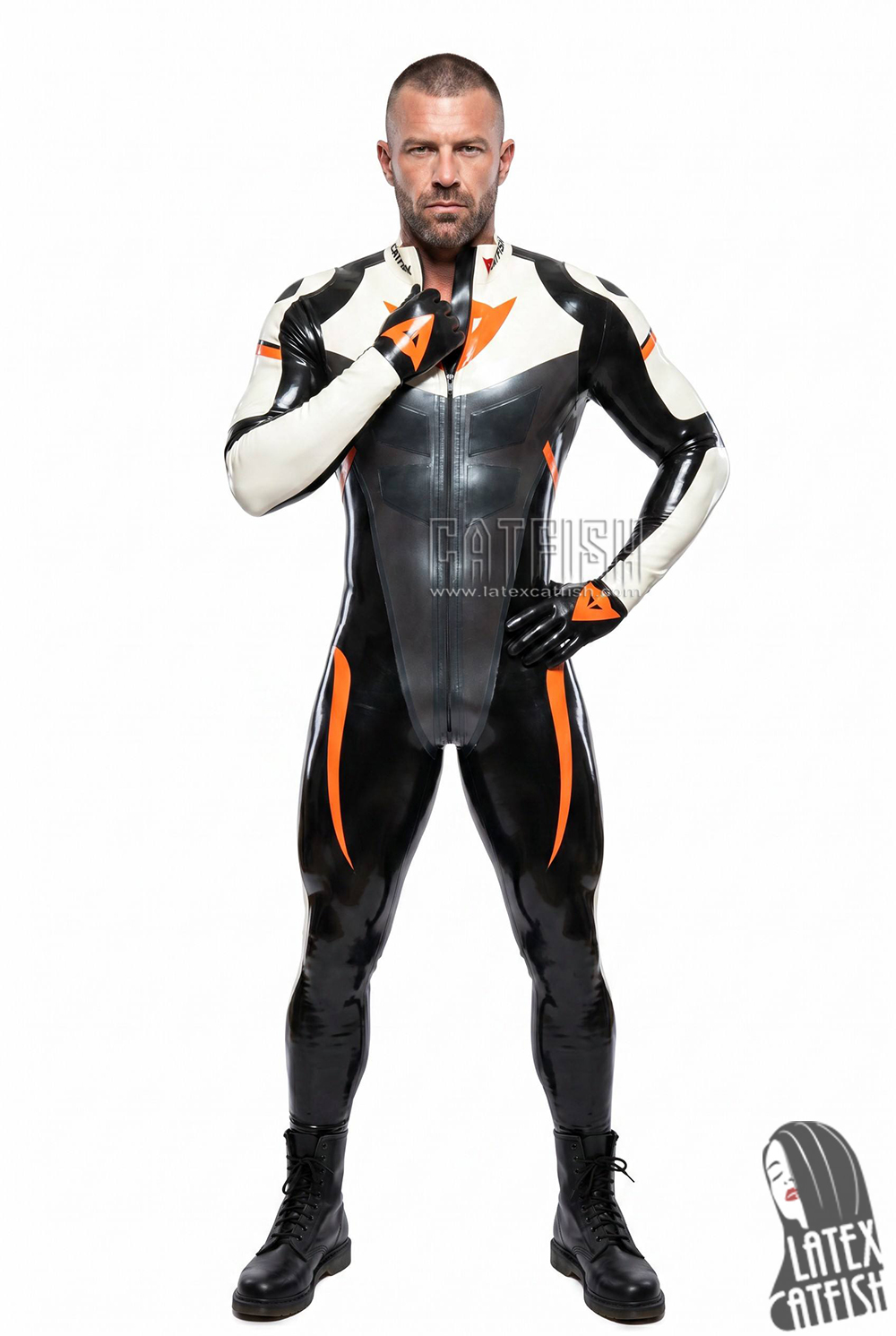 Men's MotoGP Biker Latex Catsuit Version 4 Men's MotoGP Biker Latex Catsuit Version 4