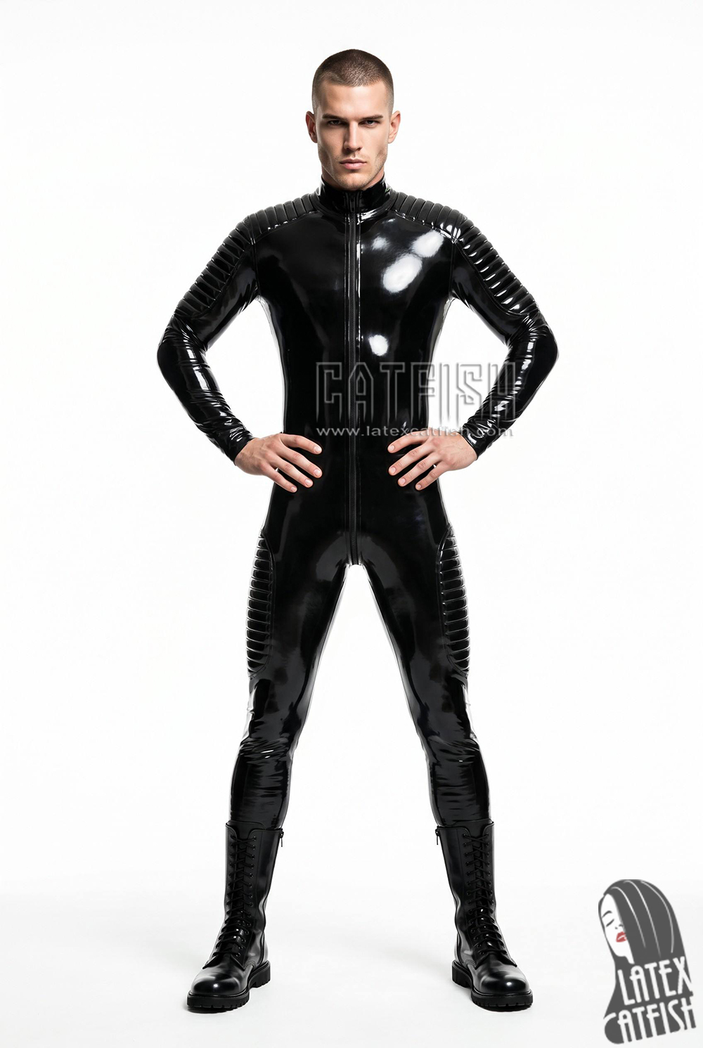 Ribbed Padding Latex Catsuit Ribbed Padding Latex Catsuit
