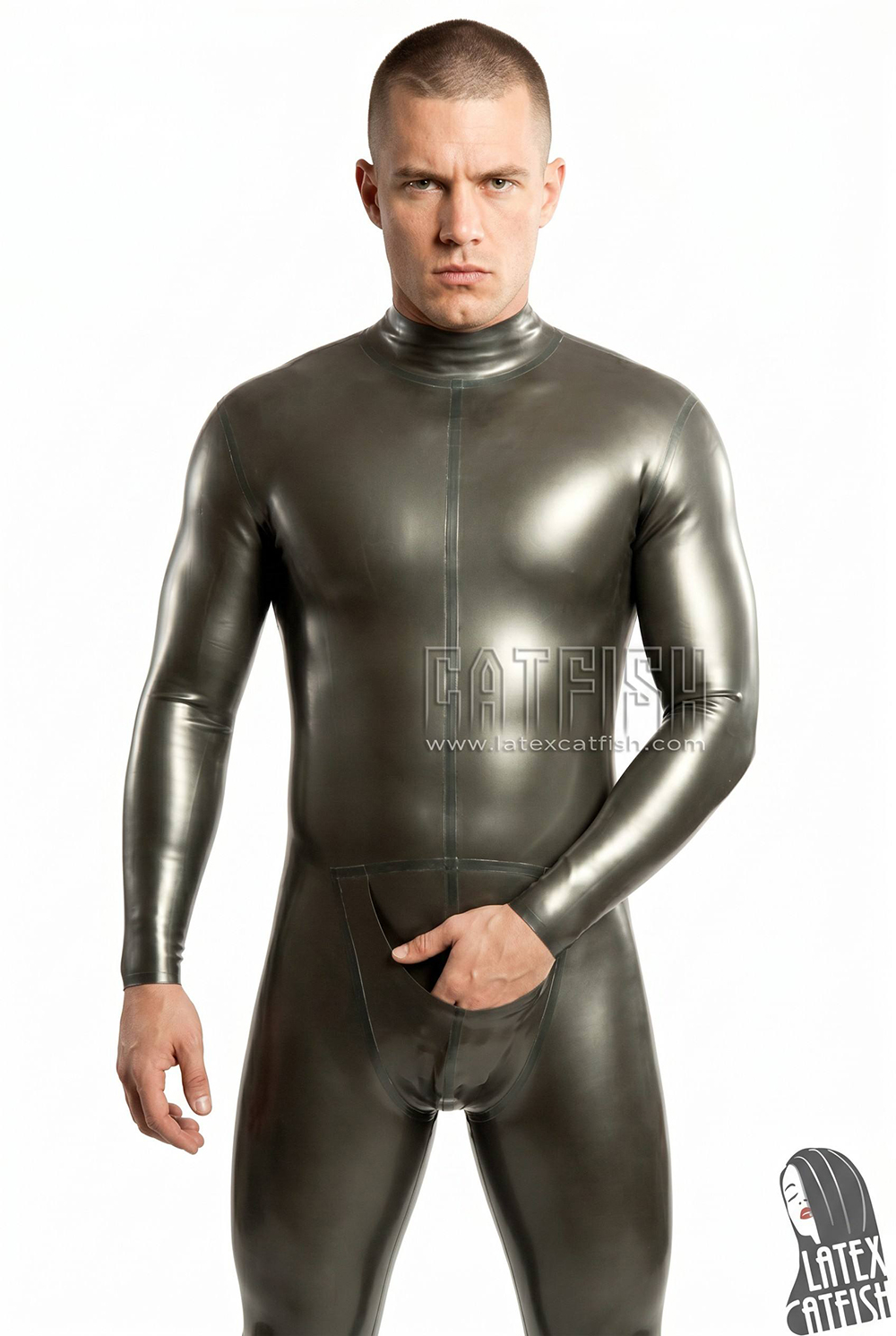Men's 'Pouch' Zipperless Latex Catsuit Men's 'Pouch' Zipperless Latex Catsuit