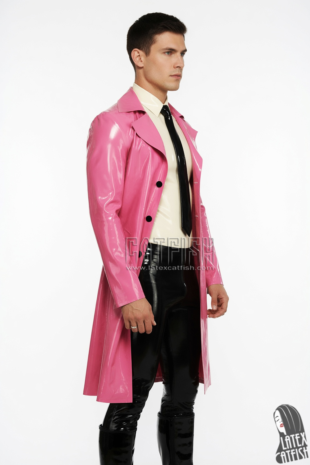 Men's Latex Trench Coat Men's Latex Trench Coat