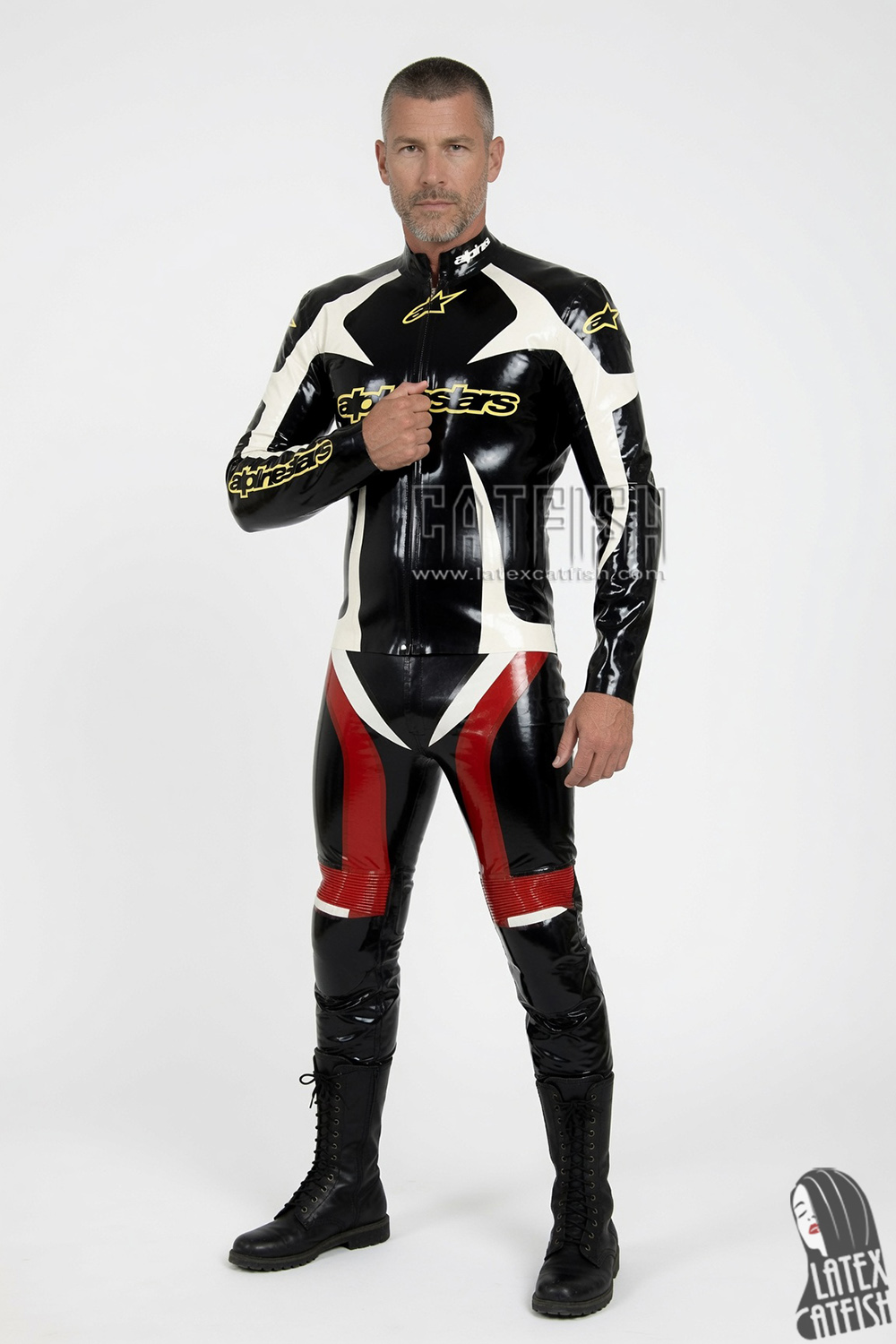 Men's Branded Latex Motorcycle Jacket Men's Branded Latex Motorcycle Jacket