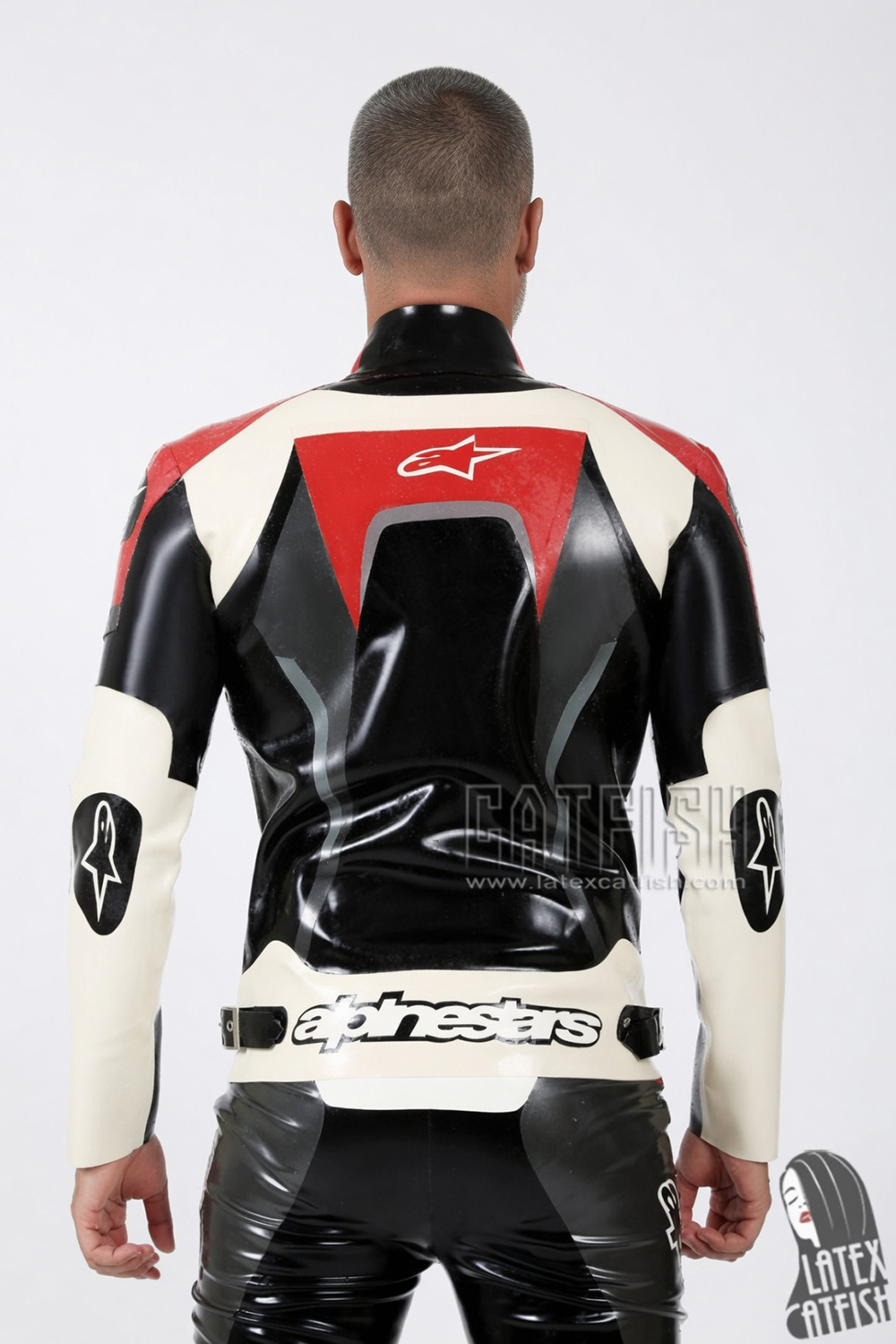Men's Brand Name Latex Biker Jacket Men's Brand Name Latex Biker Jacket