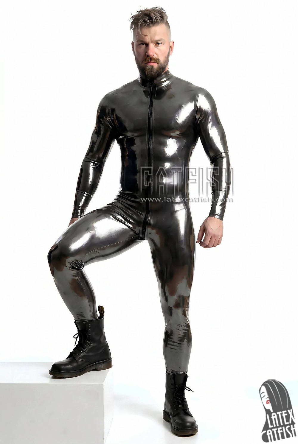 Men's Standard Front Zipper Latex Catsuit Men's Standard Front Zipper Latex Catsuit